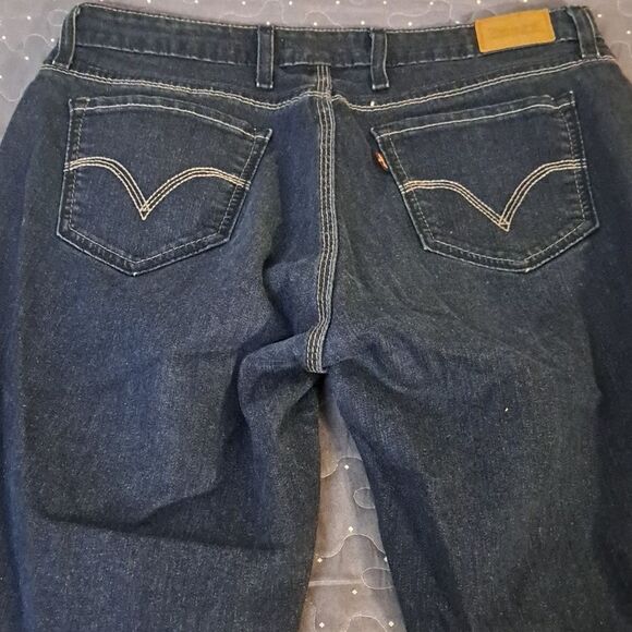 Levi's Altered Cropped Blue Jeans size 14 - Picture 5 of 7